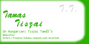 tamas tiszai business card